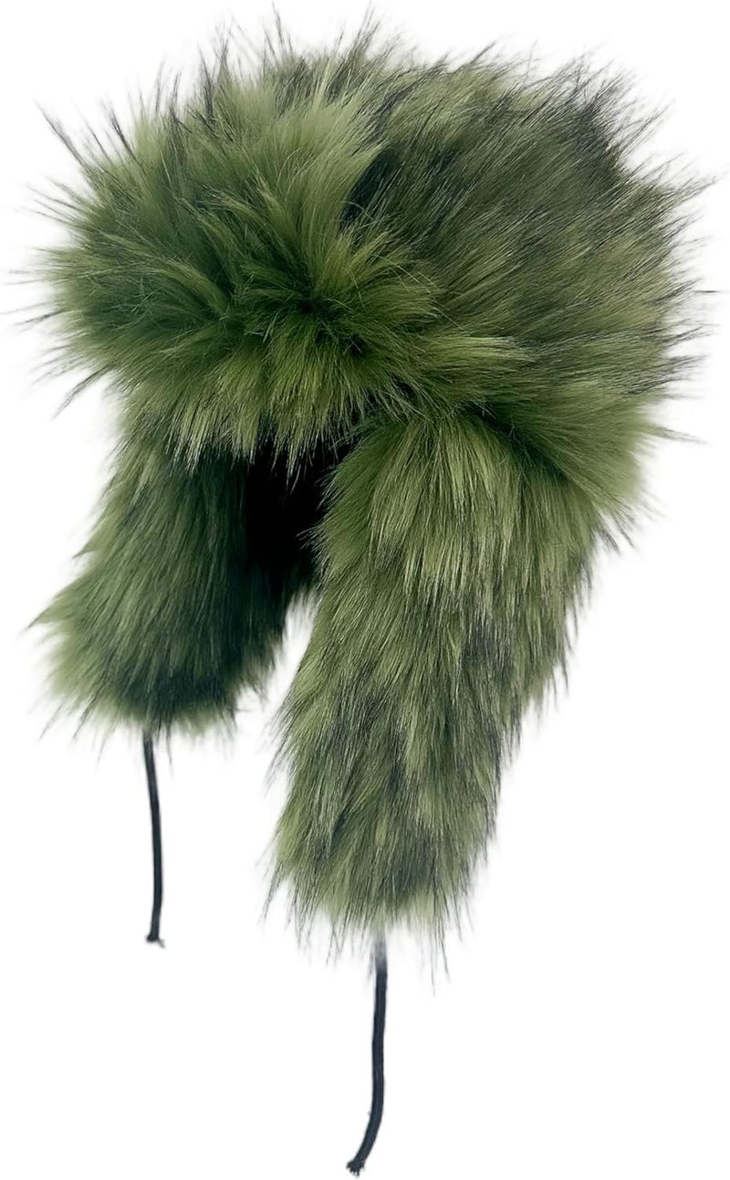 YFJNV Y2K Faux Fur Russian Hat, Soft, Warm Winter Trapper Hat with Earmuffs for Men and Women - Image 1